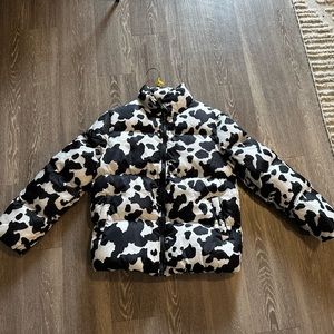 Cow Print Puffer